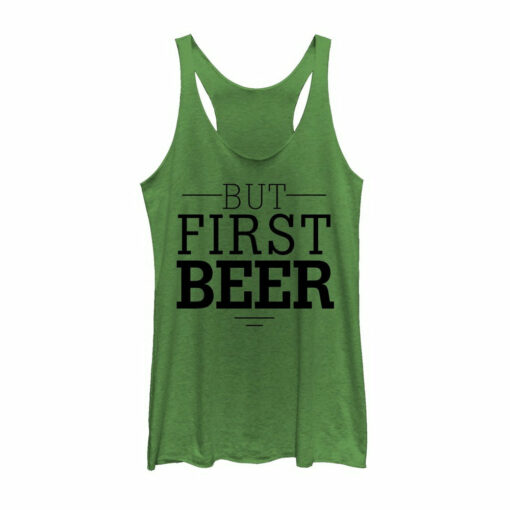 Women_s Lost Gods St. Patrick_s Day First Beer Racerback Tank Top