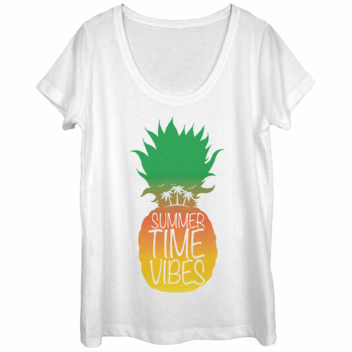 Women_s Lost Gods Summertime Vibes Pineapple Scoop Neck