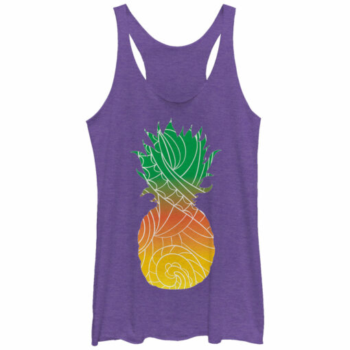 Women_s Lost Gods Tribal Pineapple Racerback Tank Top