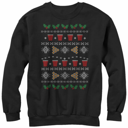 Women_s Lost Gods Ugly Christmas Pong Sweatshirt