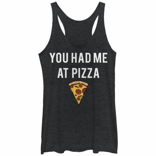 Women_s Lost Gods You Had Me at Pizza Racerback Tank Top