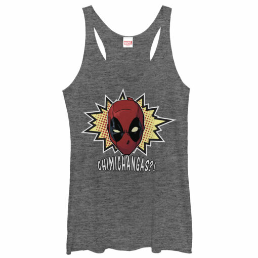 Women_s Marvel Deadpool Chimichangas Racerback Tank Top