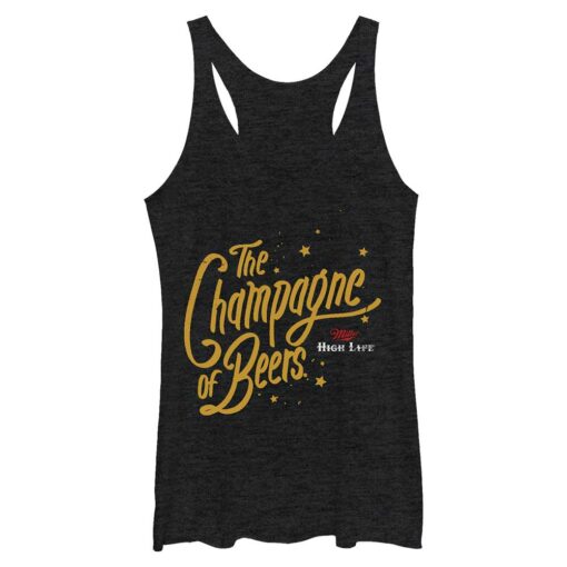 Women_s Miller High Life Champagne of Beers Racerback Tank Top