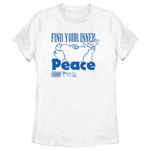 Women_s Sesame Street Cookie Monster Find Your Inner Peace T-Shirt