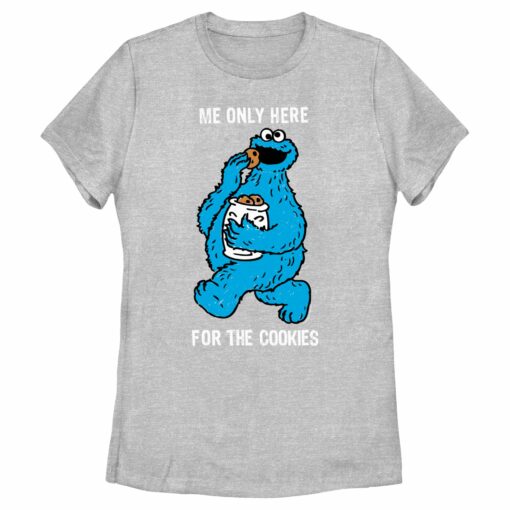 Women_s Sesame Street Me Only Here for the Cookies T-Shirt