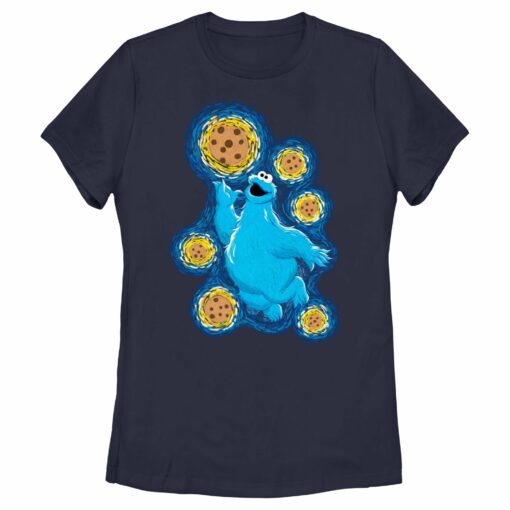 Women_s Sesame Street Starry Night Cookie Monster T-Shirt