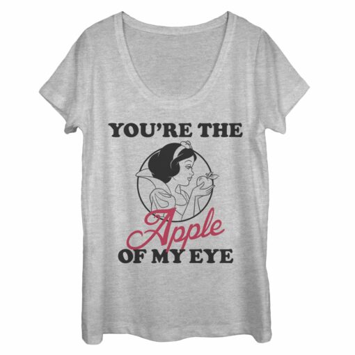 Women_s Snow White and the Seven Dwarfs Apple of Eye Scoop Neck