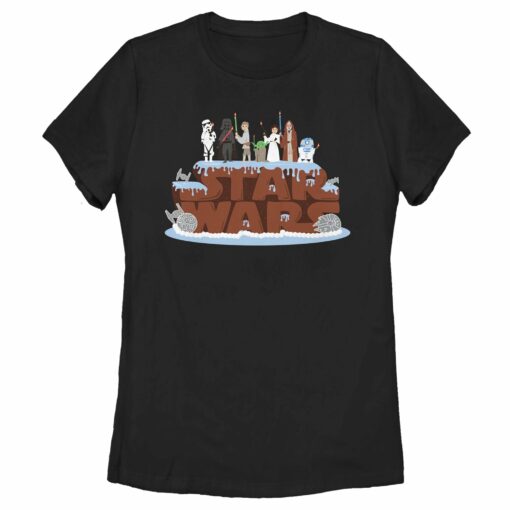 Women_s Star Wars Birthday Cake Logo T-Shirt