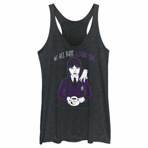 Women_s Wednesday We All Have a Dark Side Racerback Tank Top