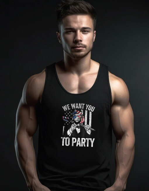 Abraham Lincoln 4Th Of July We Want You To Party Tank Top