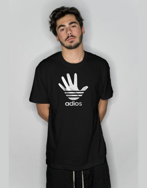 Adios Adidas Parody Joke Funny T-Shirt