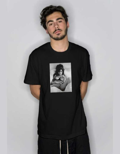 Amy Winehouse On The Bed T Shirt