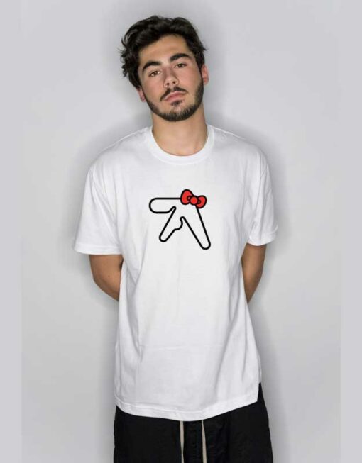 ‎Aphex Twin Hello Kitty Logo  T Shirt