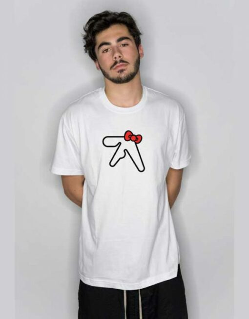 ‎Aphex Twin Hello Kitty Logo  T Shirt