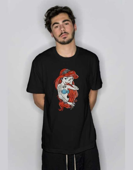 Ariel The Little Mermaid Punk T Shirt