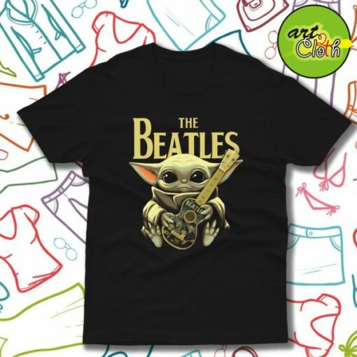 Baby Yoda Hugs The Beatles T-Shirt