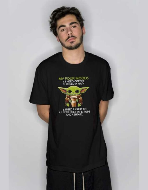 Baby Yoda My Four Moods T Shirt