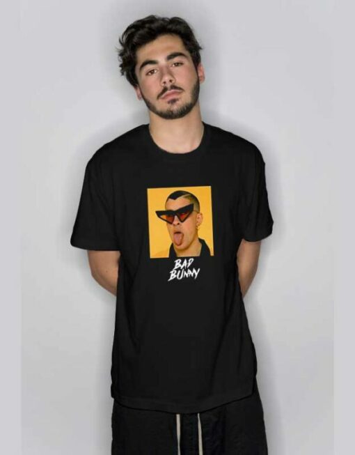 Bad Bunny Tongue Out Graphic T Shirt