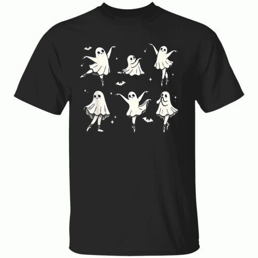 Ballet Ghost Ballet Dancer Spooky Dance Kids Halloween T-Shirt