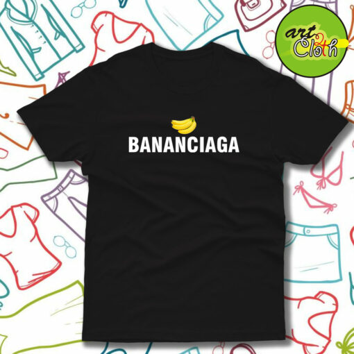 Bananaciaga Balenciaga Black T-Shirt