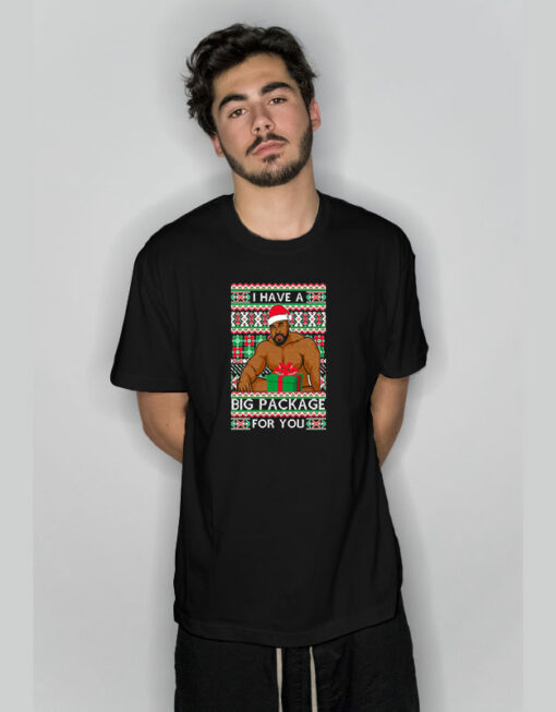 Barry Wood I Have A Big Package For You Christmas Ugly T-Shirt