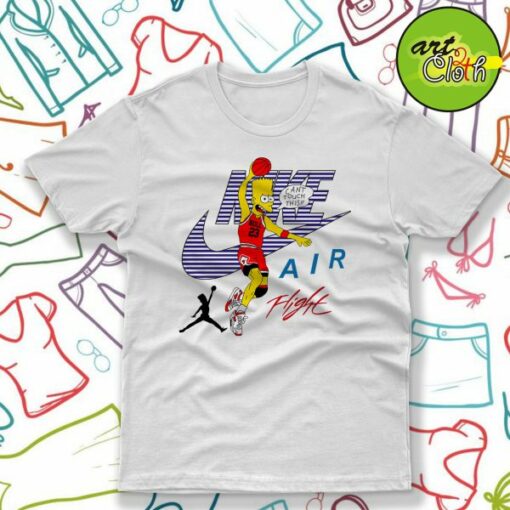 Bart Simpson Nike Air Flight Funny T-Shirt