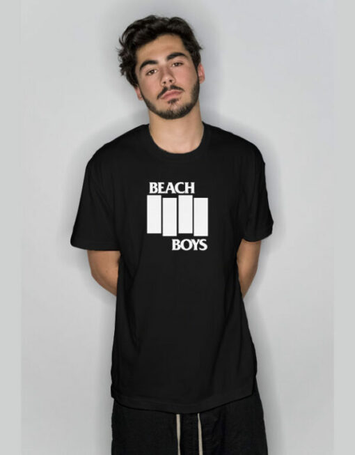 Beach Boys Black Flag Logo Parody T-Shirt