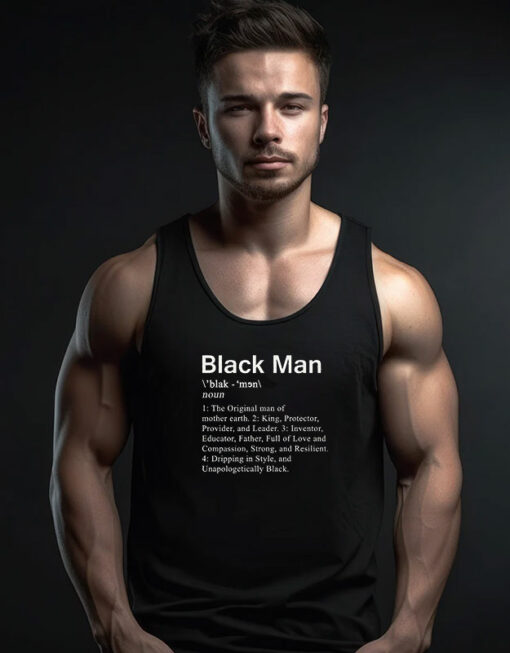 Black Men Definition Tank Top