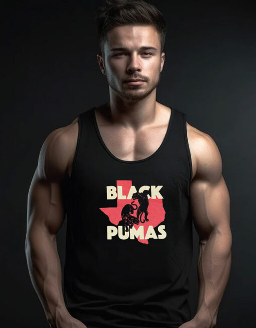 Black Pumas Texas Charcoal Tank Top