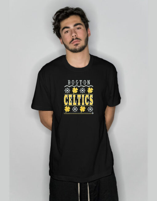 Boston Celtics Holiday Ugly Christmas T-Shirt