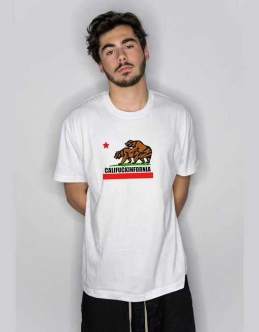 Califuckinfornia Bear Graphic  T Shirt