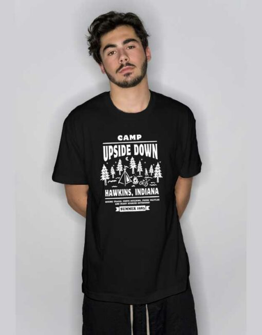 Camp Upside Down Hawkins T Shirt