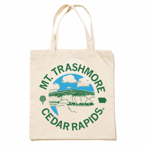 Cedar Rapids Mt. Trashmore Illustration Tote Bag