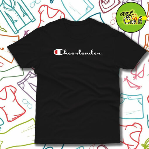 Cheerleader Champion Logo Black T-Shirt