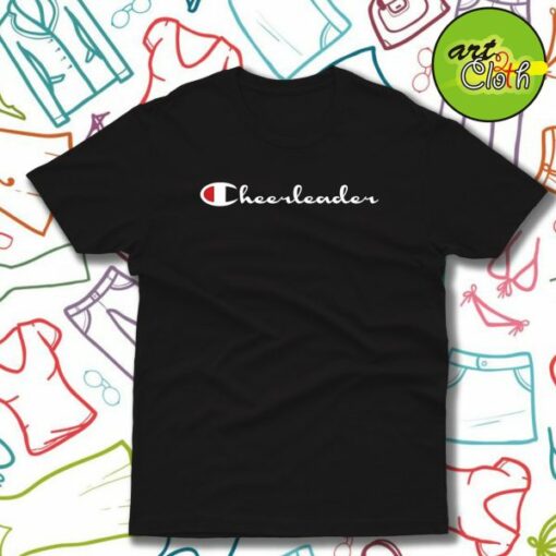 Cheerleader Champion Logo Black T-Shirt