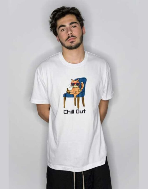 Chill Out Orange Cat T Shirt