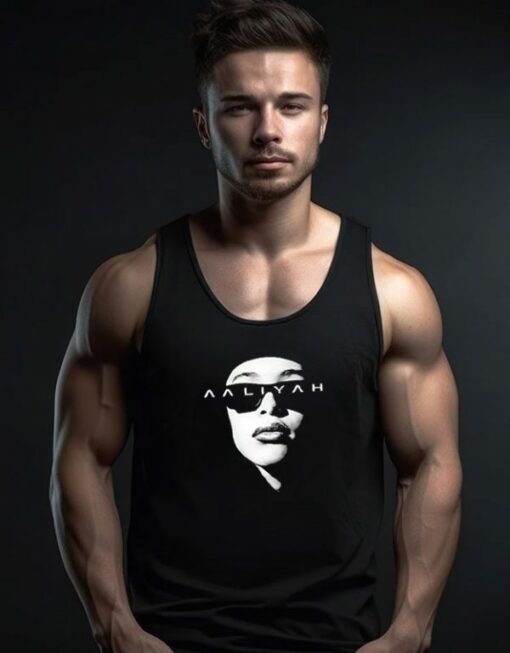 Classic Aaliyah Black And White Unisex Tank Top