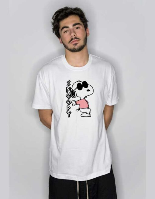 Cool Snoopy in Pink T Shirt