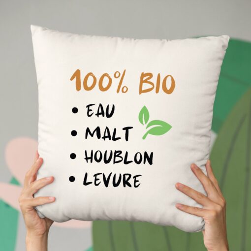 Coussin 100% bio eau malt houblon levure