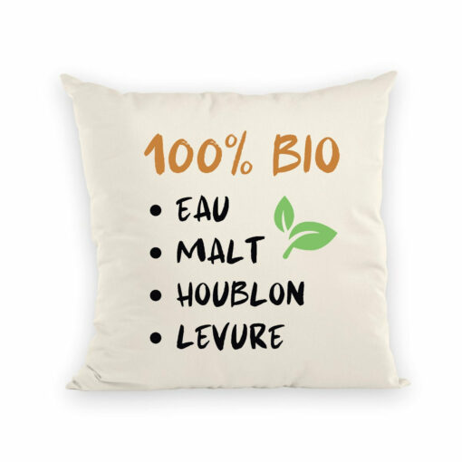 Coussin 100% bio eau malt houblon levure