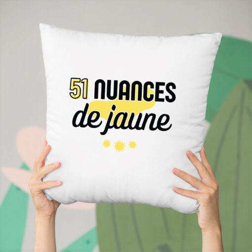 Coussin 51 nuances de jaune