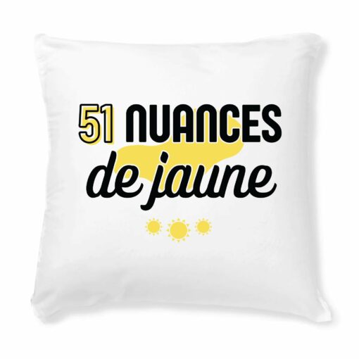 Coussin 51 nuances de jaune