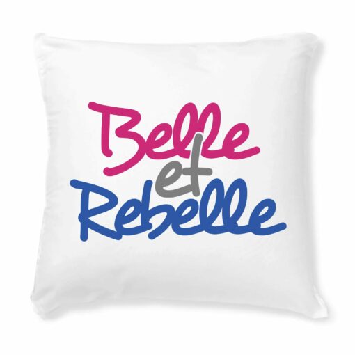 Coussin Belle et rebelle