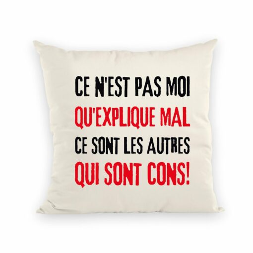 Coussin Ce n’est pas moi qui explique mal