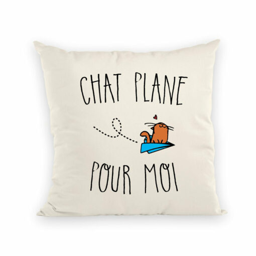 Coussin Chat plane pour moi