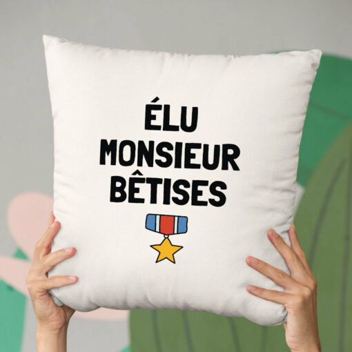 Coussin Elu monsieur betises