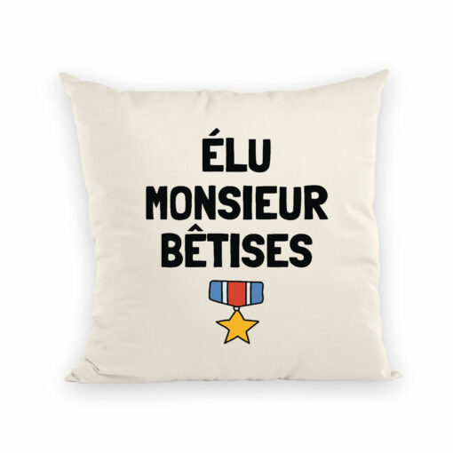 Coussin Elu monsieur betises