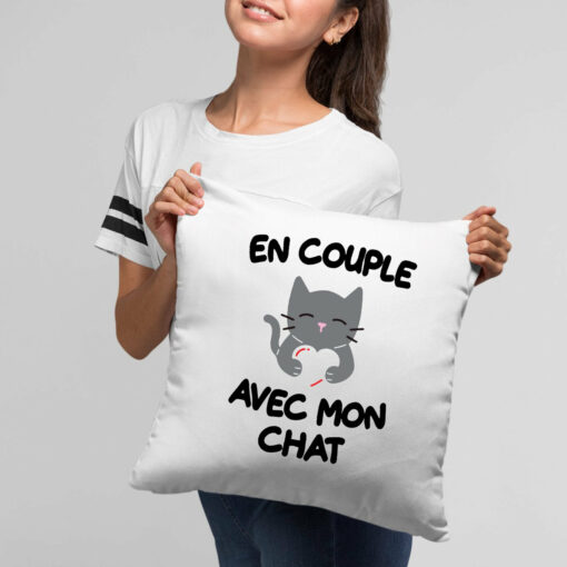 Coussin En couple avec mon chat