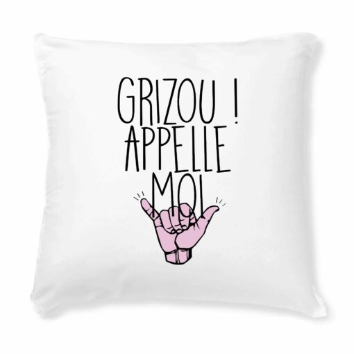 Coussin Grizou appelle moi