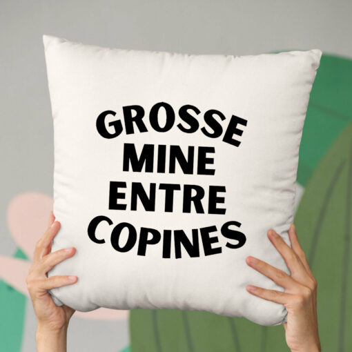 Coussin Grosse mine entre copines